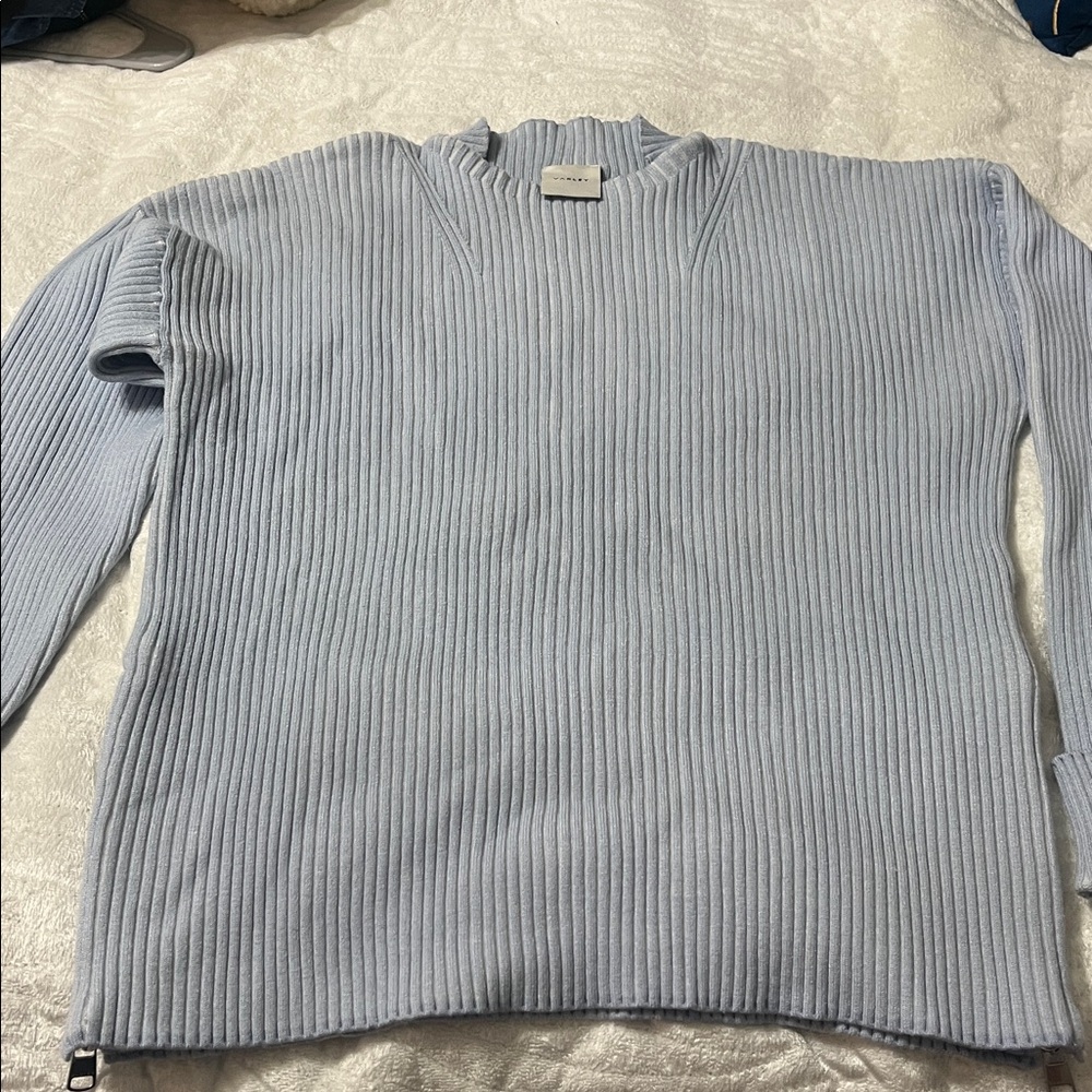 Light Blue Ribbed Sweater